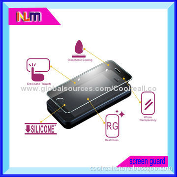 Tempered Glass Screen Film/High-transparency Anti-shock Film for iPhone 5/5S/5C, Easy to Install
